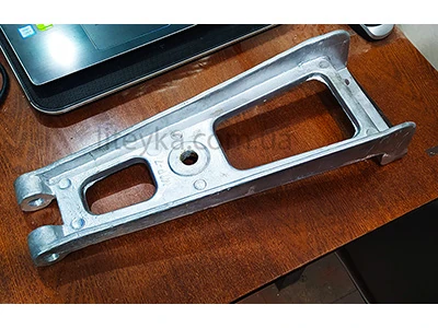 Aluminum сold casting, top view